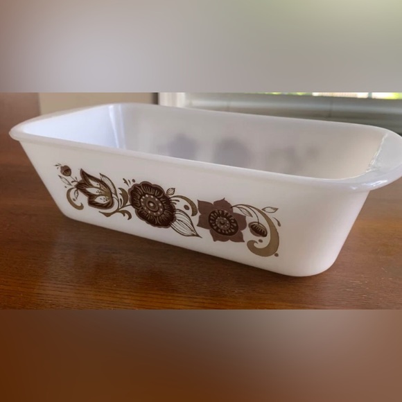 Kitchen Vintage Mcm Glasbake Loaf Pan Vintage Glasbake Ovenware